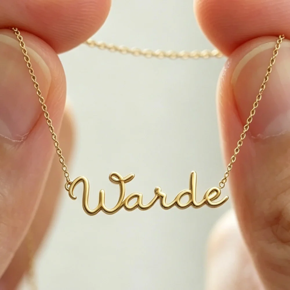 Custom Elegant Stainless Steel Personalized Nameplate Pendant Necklace Customized Letter Choker Collar Fashion Jewelry Gift
