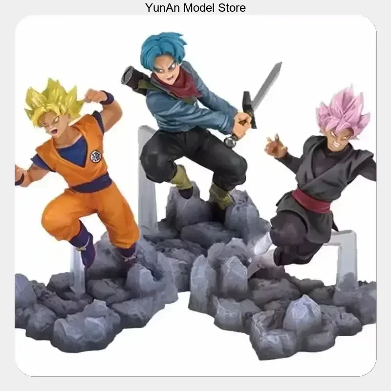 estatua-de-anime-dragon-ball-goku-trunks-goku-black-em-postura-de-combate-decoracao-de-mesa-brinquedo-de-14cm