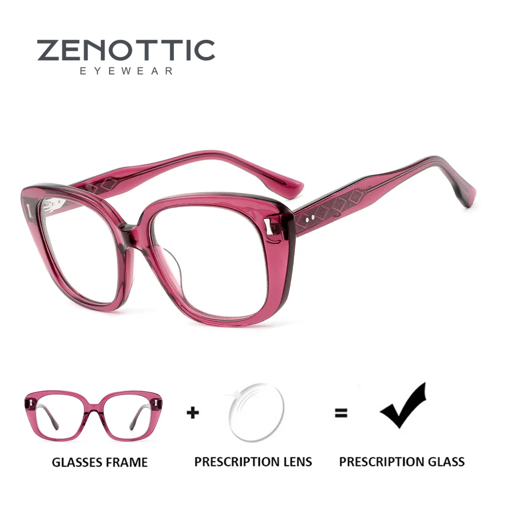 

ZENOTTIC очки ручной работы из ацетата по рецепту для женщин, популярные фотохромные оптические очки с бабочками, прогрессивные очки