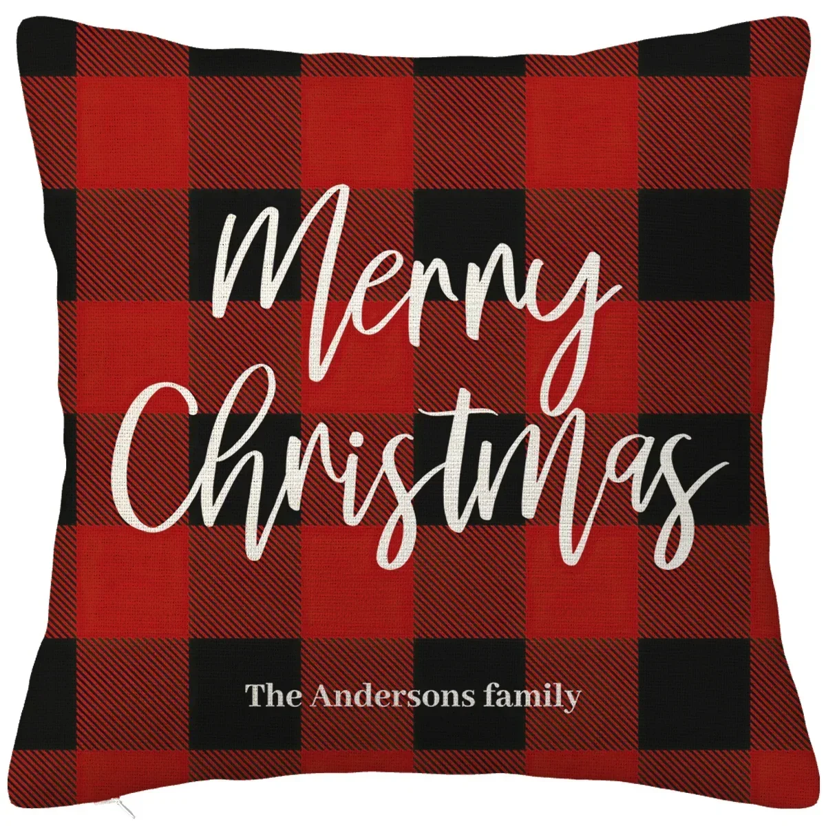 Christmas Decoration Red Faro Check Elk Pillowcase Home Decoration Living Room Sofa Cushion Cover 50*50 Decorative Pillowcase