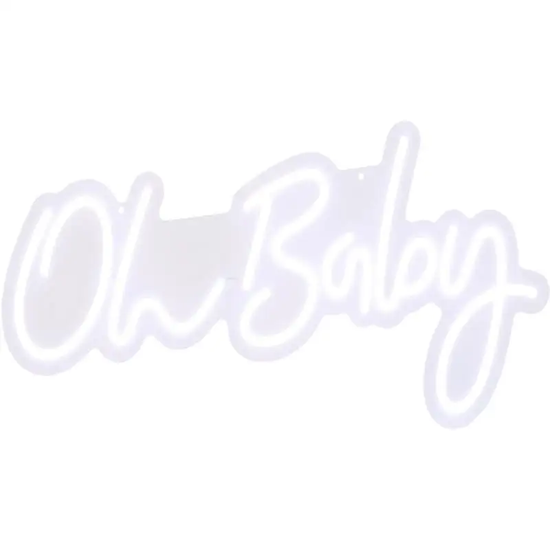 

Oh Baby Neon Sign for Wall Decor, with Remote Control and Dimmable Switch for Baby Shower decorations, Birthday Party, Wedding Decor, 23.5x12 inches (Warm White)