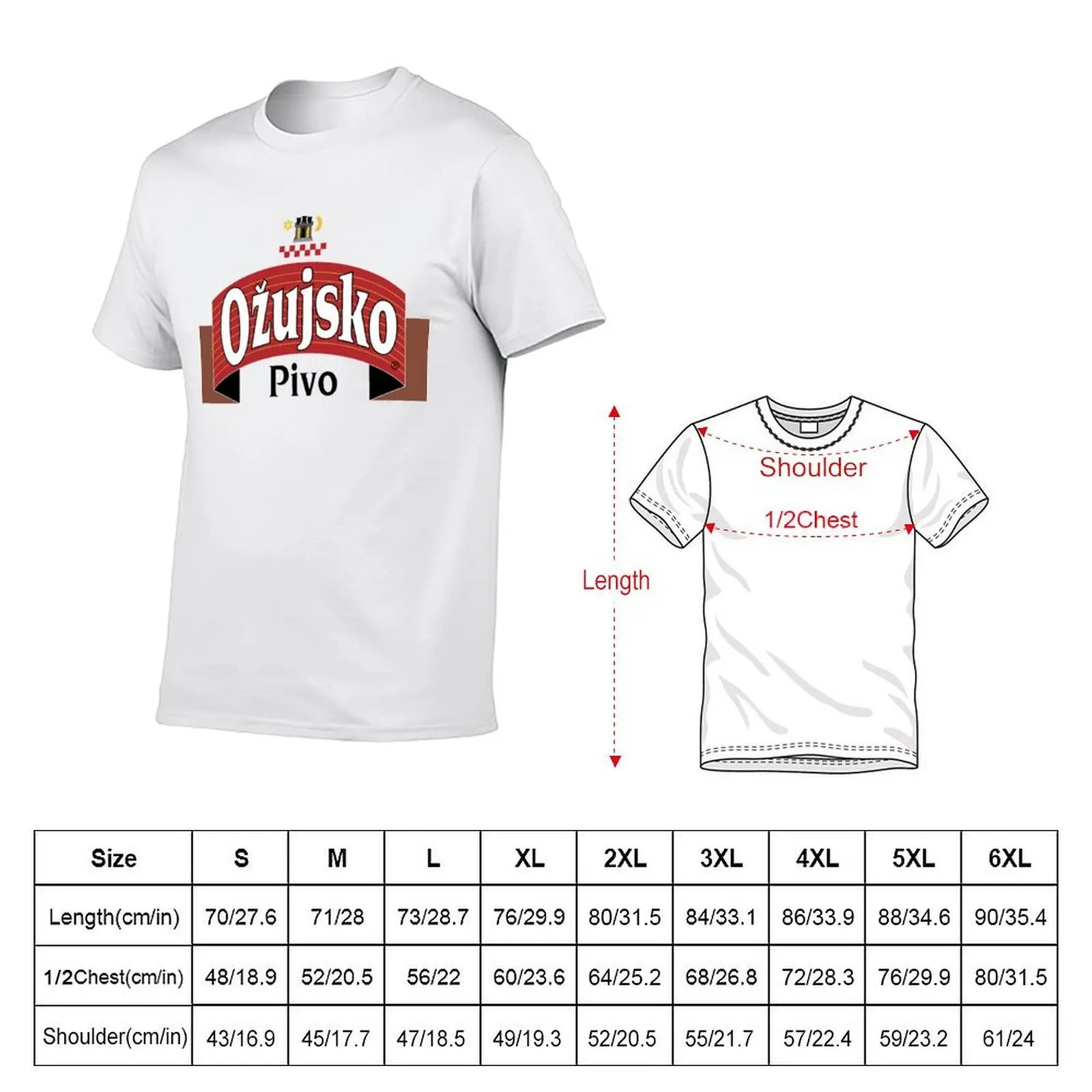 Ozujsko Pivo - Croatia T-Shirt black cotton t-shirt plain for man package t shirts for man cotton soft T-Shirt