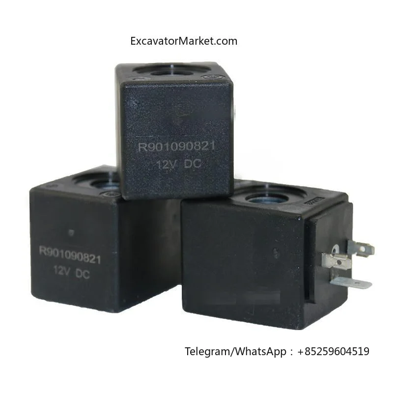 High Quality For Lovol 65 80 excavator accessories hydraulic solenoid valve reversing valve (12VDC) pin type high quality