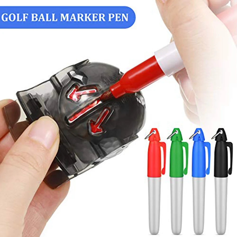 Doublure de marqueur de ligne de balle de golf et 4 stylos marqueurs de balle de golf, outil de dessin de ligne, 11% ment, 5 pièces