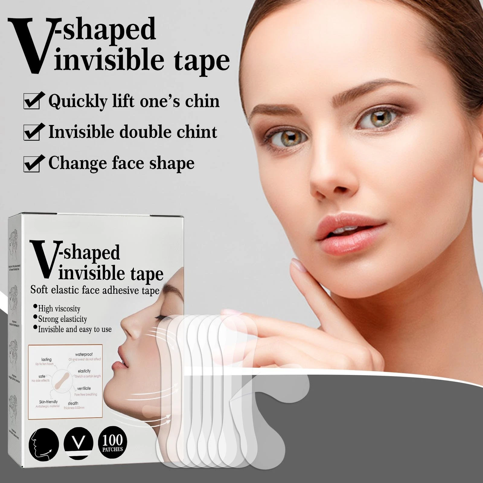 Gezicht anti-rimpel Lifting Patch Dunne sticker Face Lift Tape Onzichtbare verwijderingsband V-riemen gezichtstool dagelijkse verzorging