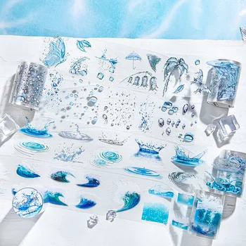 Mr. Paper, 200 cm/rotolo, nastro fustellato in schiuma e ondulazione dell'acqua, album, quaderno, cornice per foto, custodia per telefono, adesivi per cancelleria artistica