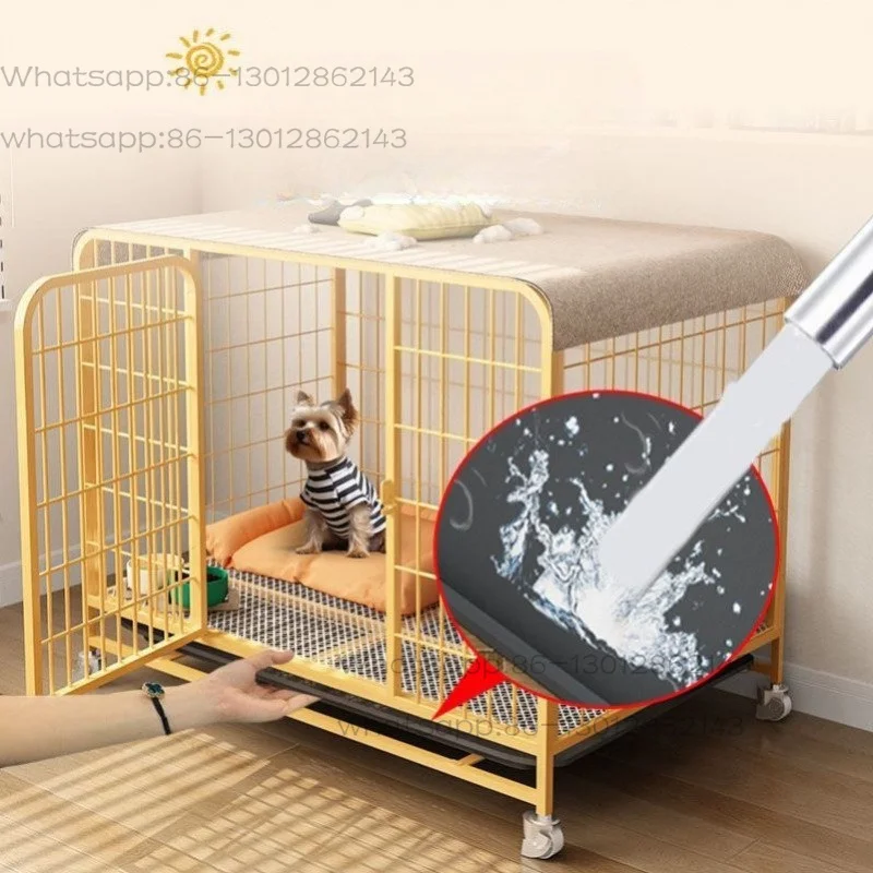Dog Cage Medium Small Dog Large Indoor Integrated Toilet Corgi Kennel Dog Pen Pet Cage Dogs House Indoor Cat House Outdoor