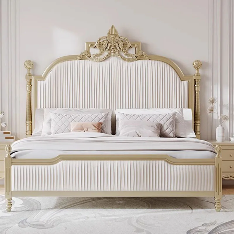 Royal Luxury Kids Double Bed Modern Whitr King Twin Frame Double Bed Girl Sleeping Cama Matrimonio Furniture For Bedroom