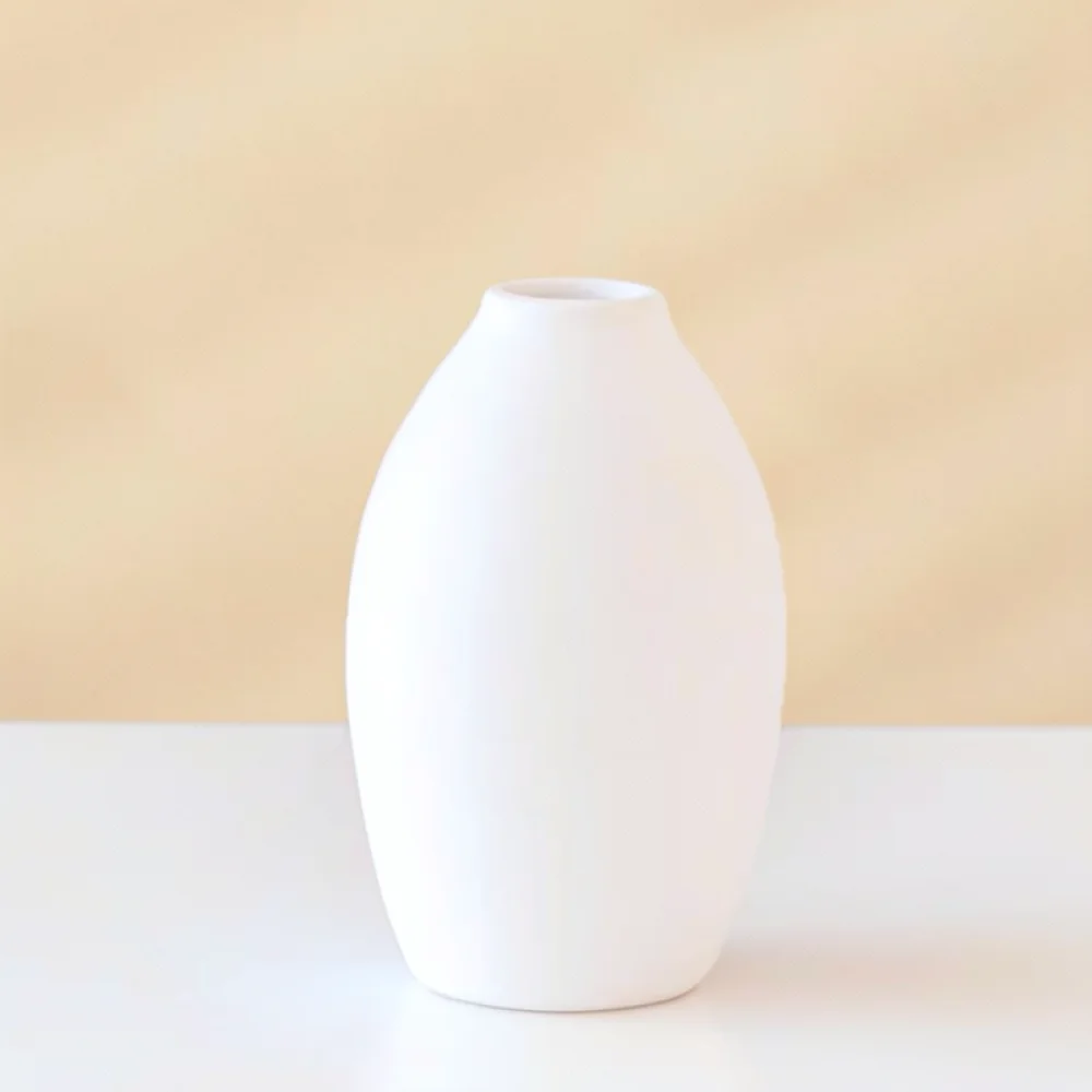 Handmade Pottery Vase For Painting White Clay Craft Supplies Blank Ceramic Art Decor Kit For Kids DIY Projects