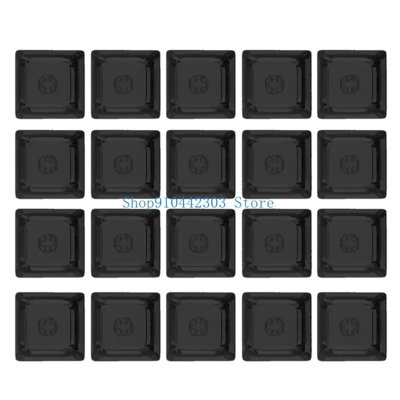 652F 4/20Pcs Transparent Keycaps 1U Blank Backlit Cover for Mechanical Keyboard