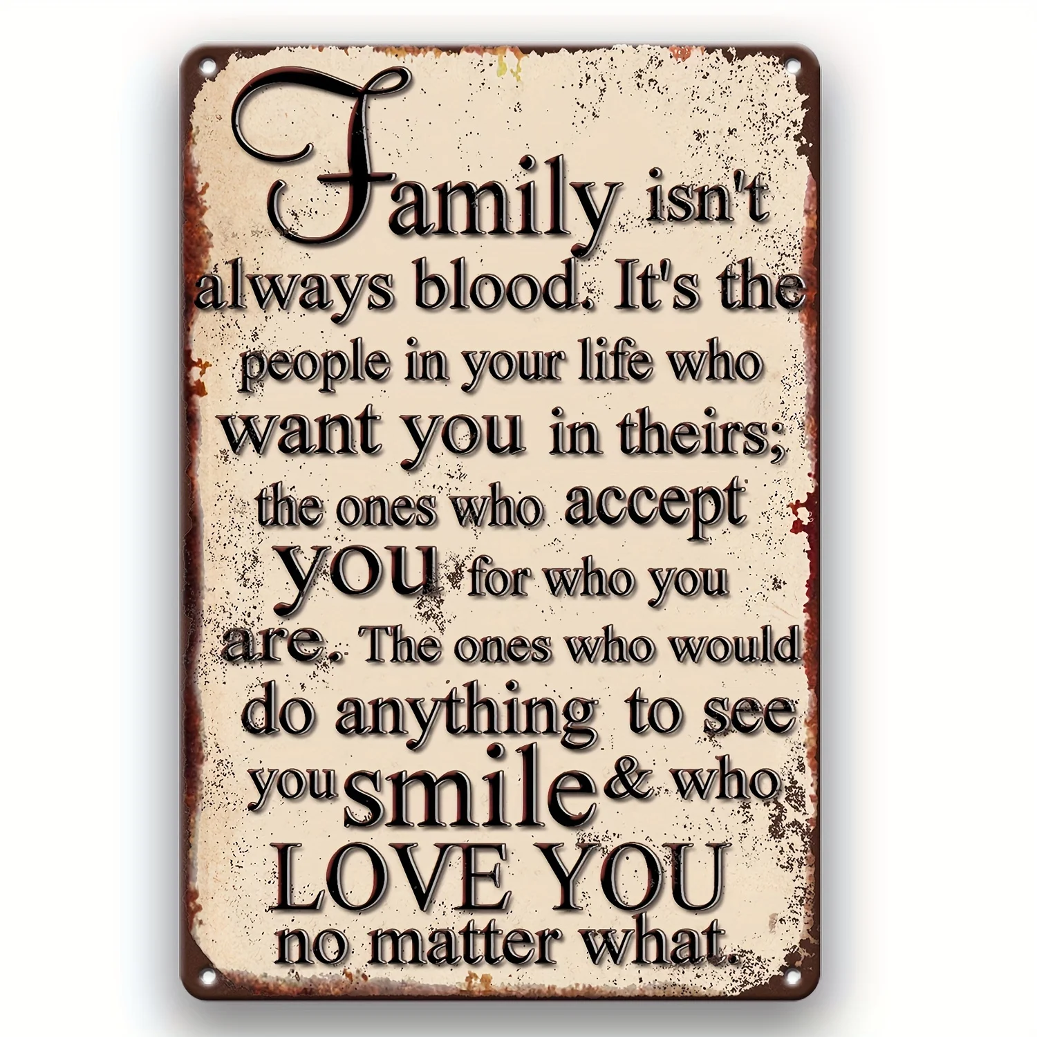 Motivational Quote Metal Plaque - Vintage Iron Wall Decor, Water-Resistant & Corrosion-Proof, Easy to Maintain, Retro Decoration