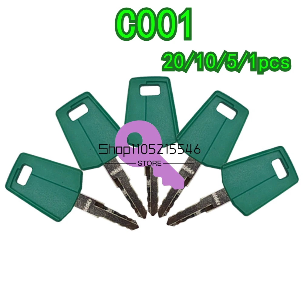 

20/10/5/1 шт. C001 11039228 Ключи экскаватора EC55 60 210 290 300 350 480D Новое оборудование для запуска и дверей зажигания, лазерная резка