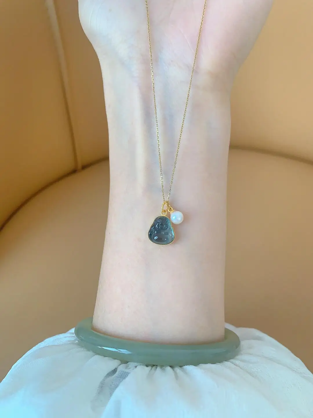 gulaya-ice-透明弥勒仏パールネックレス-ヴィンテージ-ハイエンド感-カジュアルスタイル-その他パターン-中国製-ギフトボックス