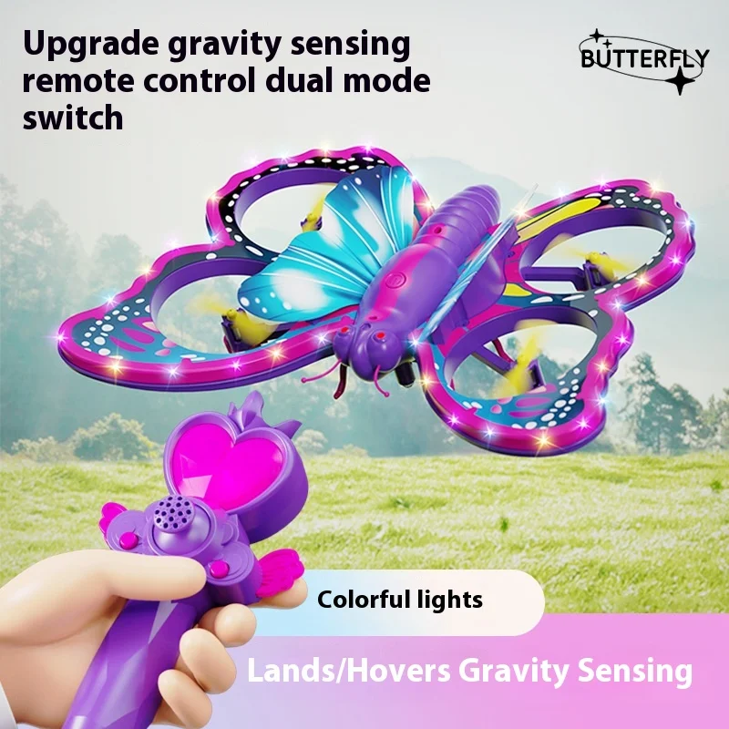 

V40 Butterfly Quad Rotor Dual Mode Children'S Remote Control Aircraft Glider Foam Uav Children'S Toy Aircraft Model