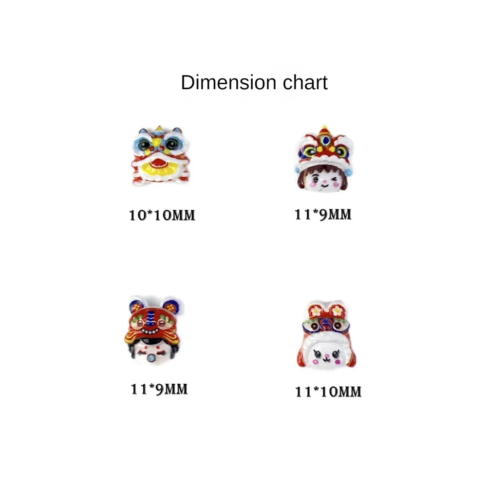 مانيكير عملي على الطراز الصيني لافتة للنظر ، إكسسوارات تزيين الأظافر الشهيرة ، فريدة وعصرية ، سنوات جديدة
