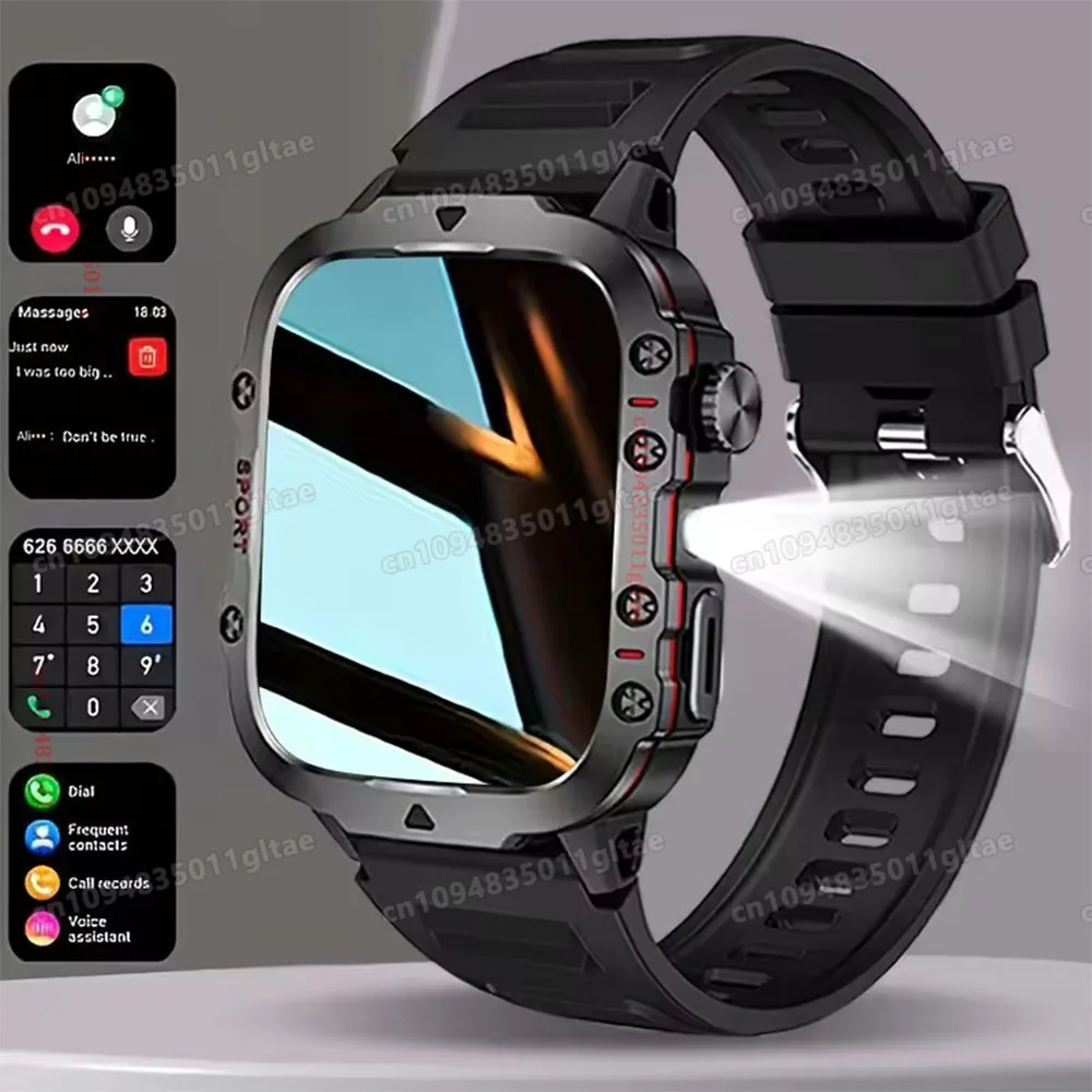 2026 New Rugged Military GPS Smart Watch Men Bluetooth Call Health Monitoring Sports 5ATM Waterproof Smartwatches Man Pk H10