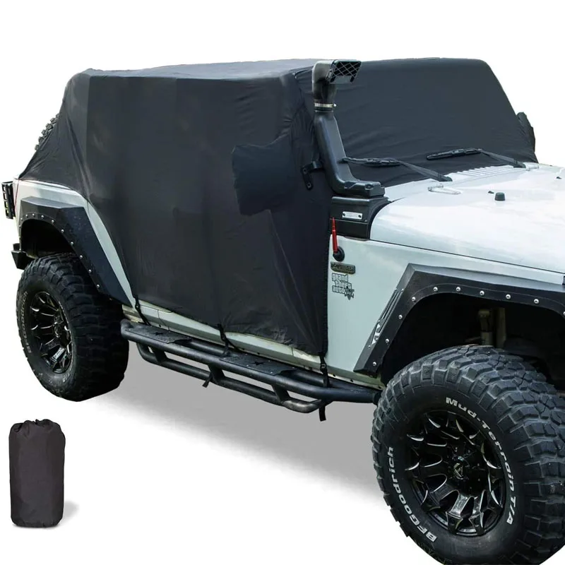 

Cab Cover 8221537 Car Cover for Jeep Wrangler JK JKU JL JLU 07-2020 4 Door - 300D Oxford Sun Shade Car Cover Door & Hard Top Off