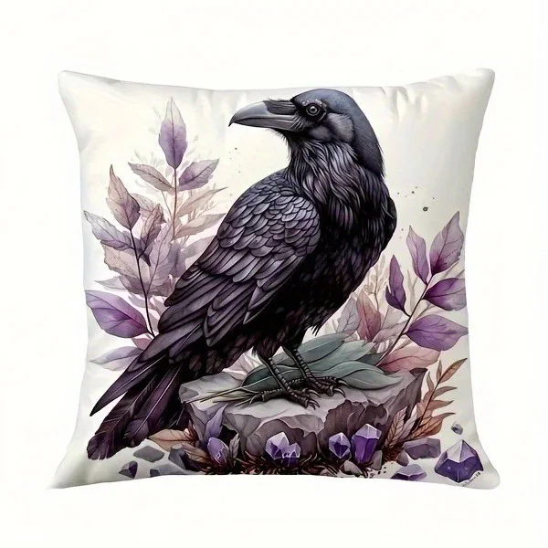 Halloween Themed Pillowcases: Raven, Witch, Candles & Mystic Designs Sofa Cushion Cover Holiday Party Decoration Gift
