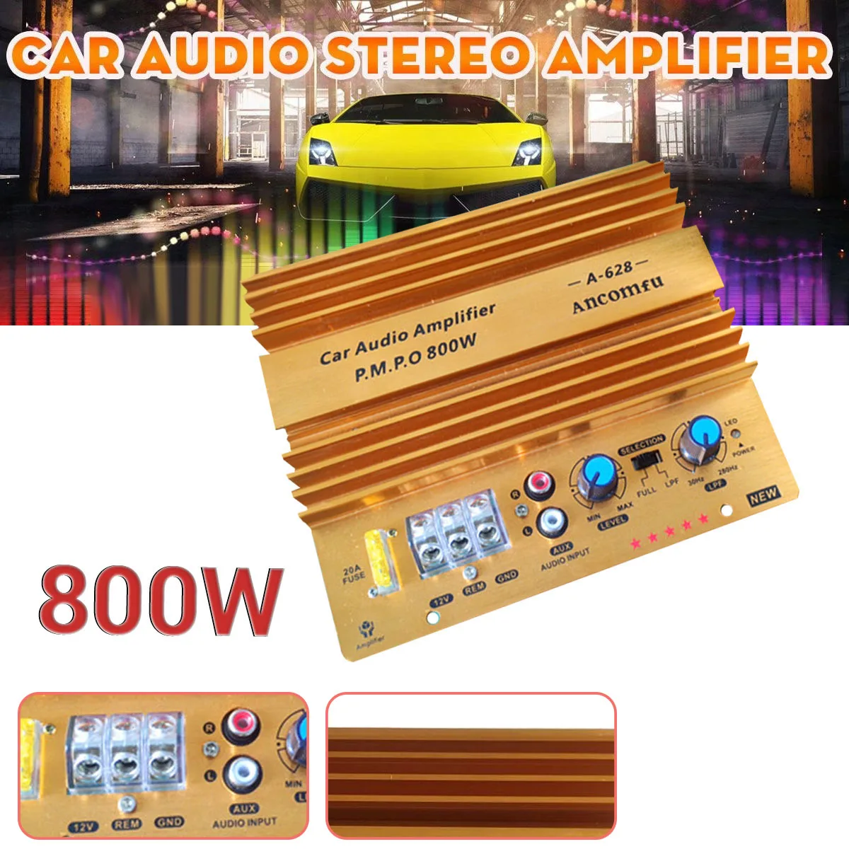 800W Car Audio Power Amplifier Subwoofer Power Amplifier Board Audio DIY Amplifier Board