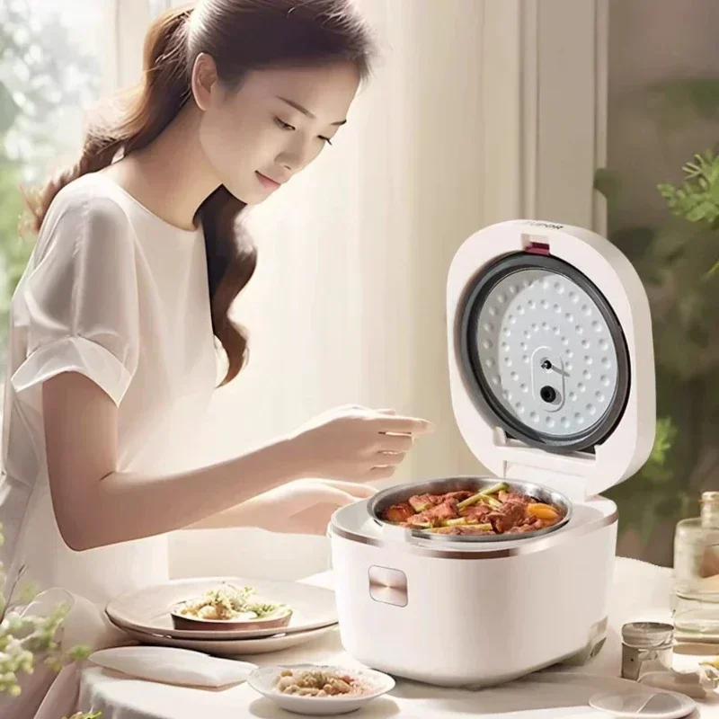 Coating-free electric rice cooker. 3 liters. For 2-4 people. Multifunctional. Stainless steel inner pot. image 3