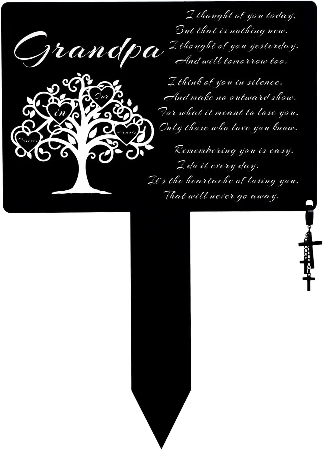 

Водонепроницаемая металлическая табличка на могилу с крестом для украшения кладбища и сада