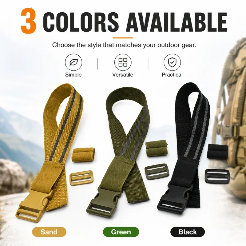Easy Install Leg Sleeve Fixing Webbing Strap Anti Slip Adjustable Leg Holding Band Separate Matching Buckle Daily Accessory