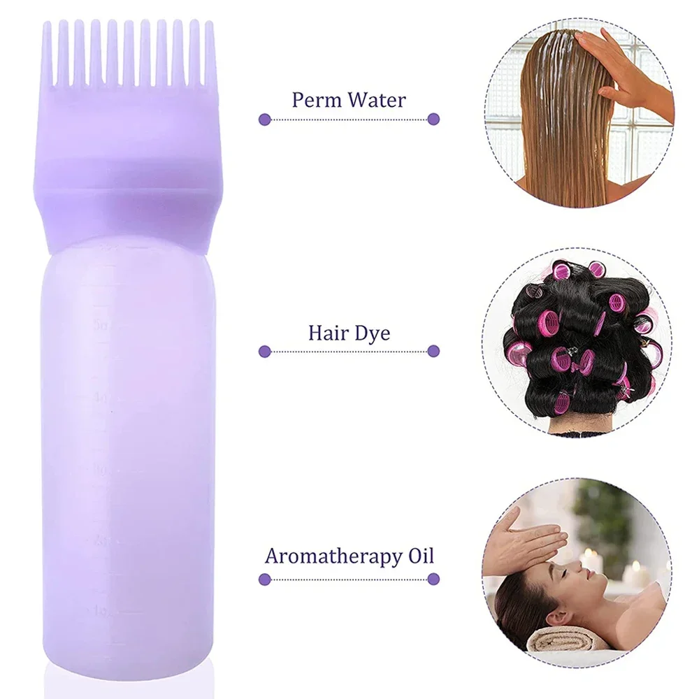 160ml Hair Root Comb Applicator Bottle Dispensing Hair Dye Applicator Comb Brush Salon Hair Coloring Hairdressing Styling Tools