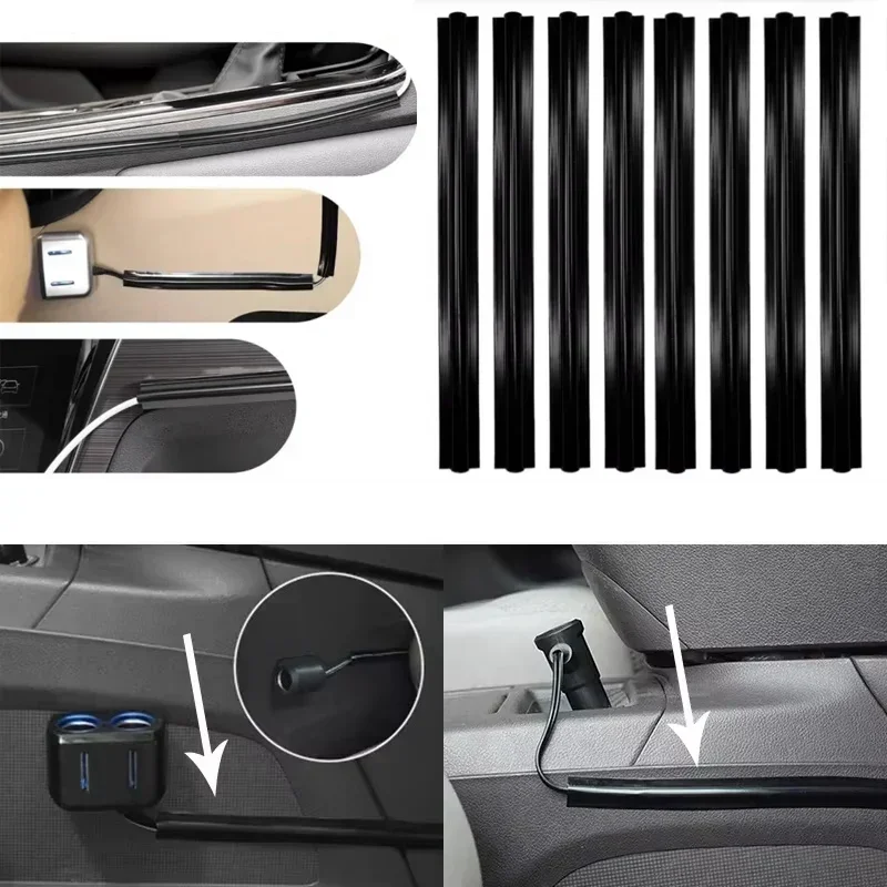 4/8PCS Car Cable Clips Organizers Concealed Wire Cover Line Sleeve Vehicle Beam Clamp Car Styling Auto Interior Accessories