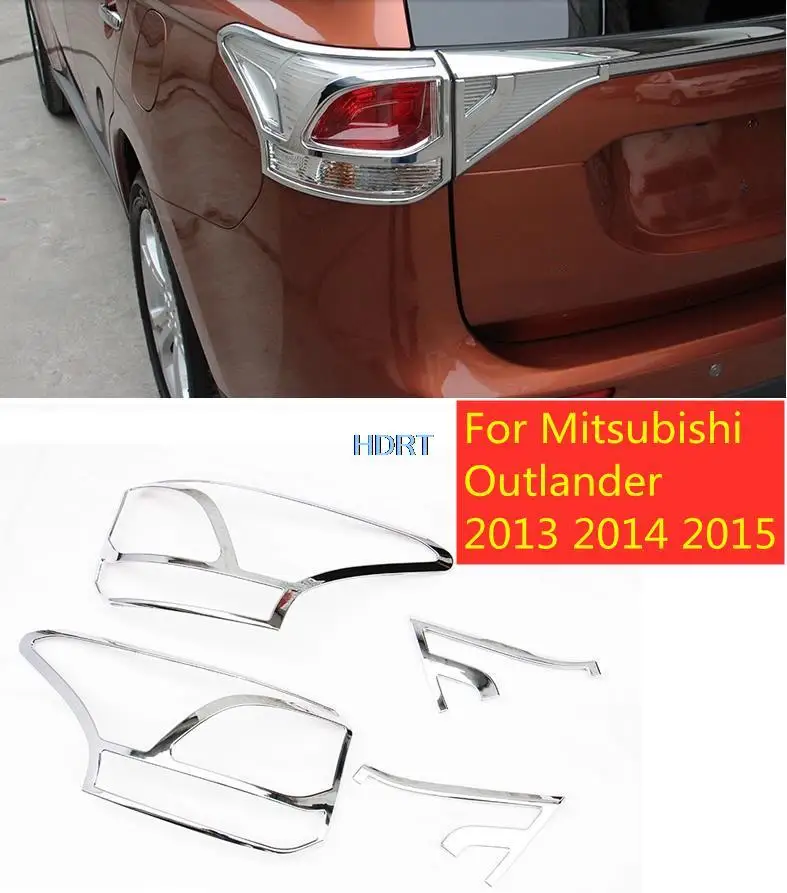 

For Mitsubishi Outlander 2013 2014 2015 ABS Chrome Rear Tail Light Lamps Cover Trim Taillight frame Stickers Car Accessories