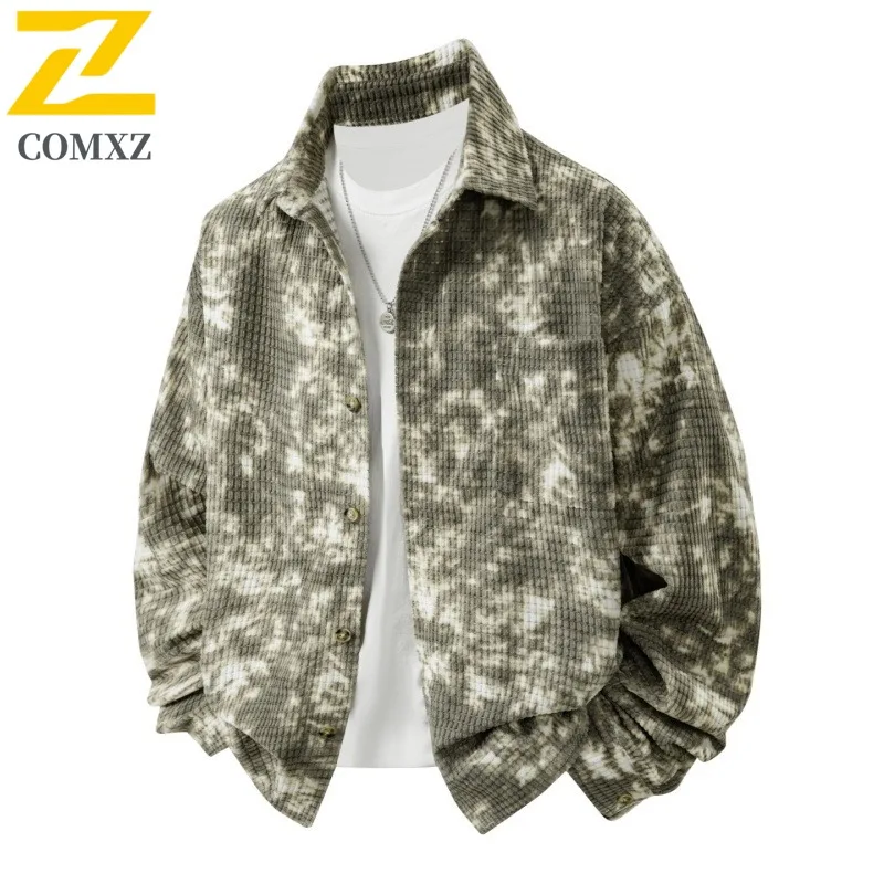 COMXZ Autumn Jacket Men New Classics Turndown Collar Adventure Windproof Workwear Outdoor Mountain Lightweight Jackets