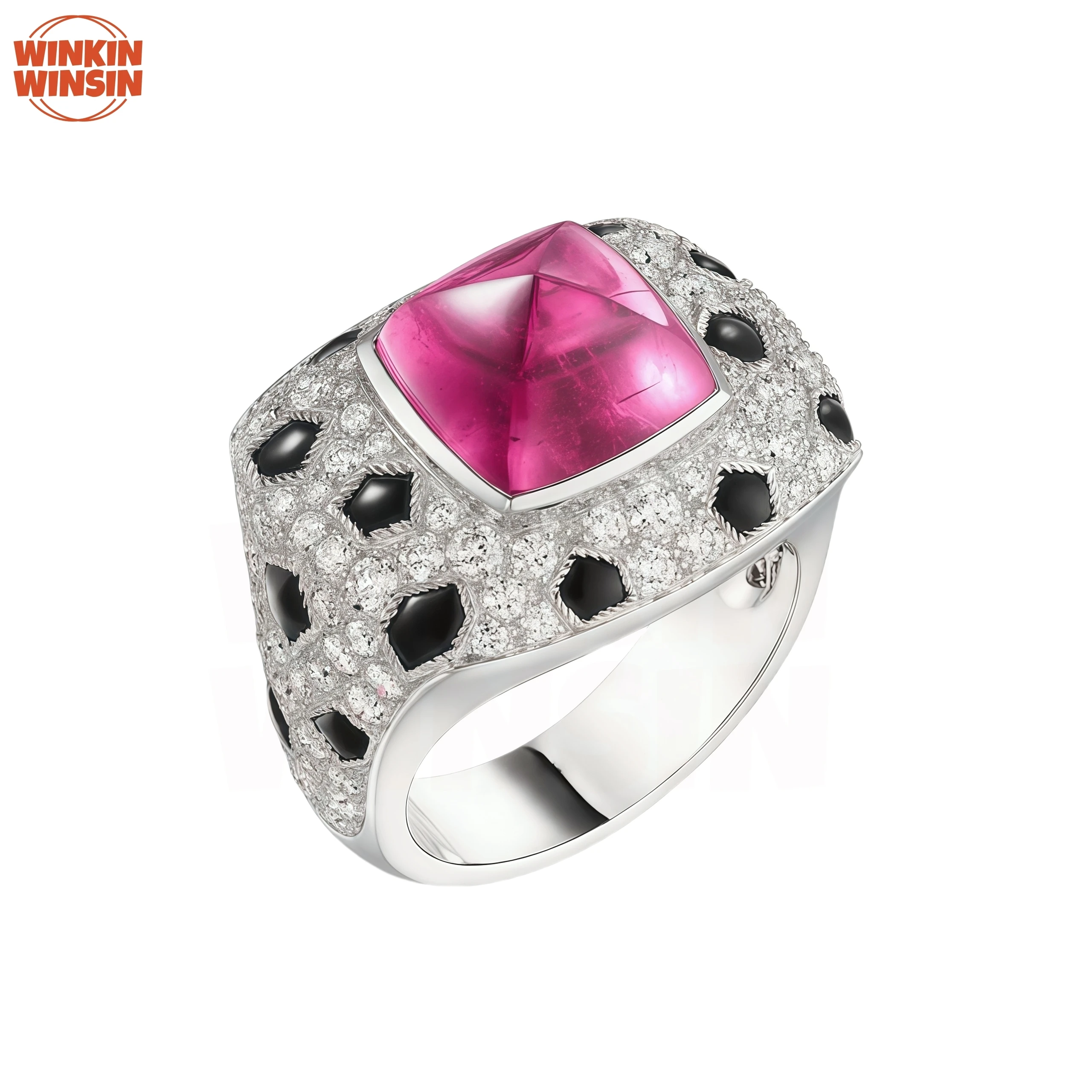 

Winkin Winsin Luxury Designer s 925 Sterling Silver Cheetah Leopard Rings For Woman Synthetic Ruby Gemstones Finger Ring Jewelry