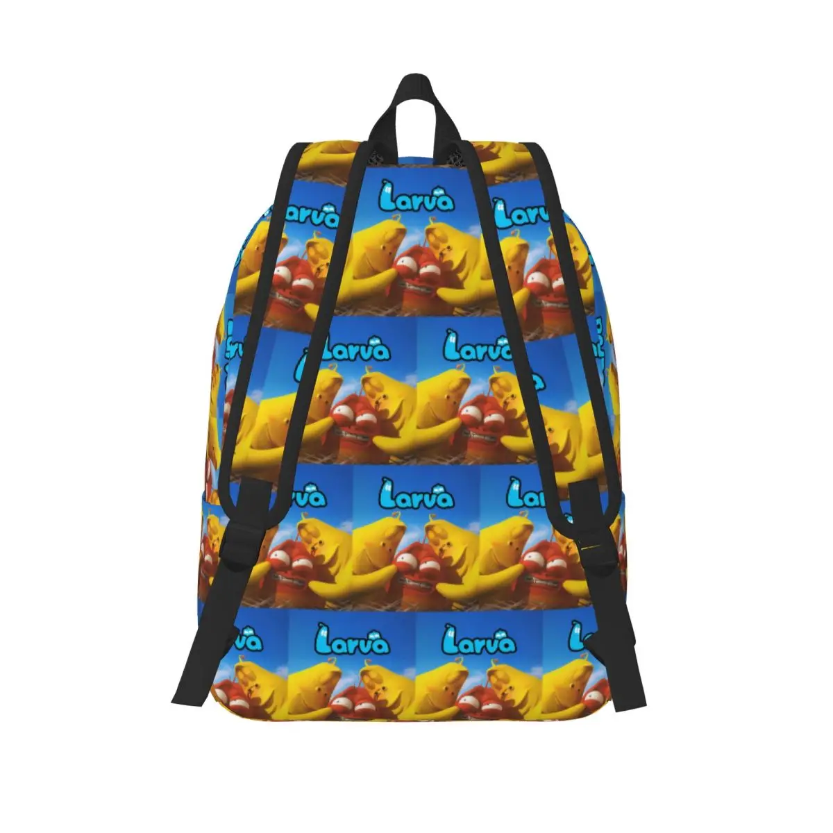 Larva Yellow Red Funny Anime Student Backpack School Bag Hiking Travel Daypack for Men Women Fashion Bookbag Shoulder Bags
