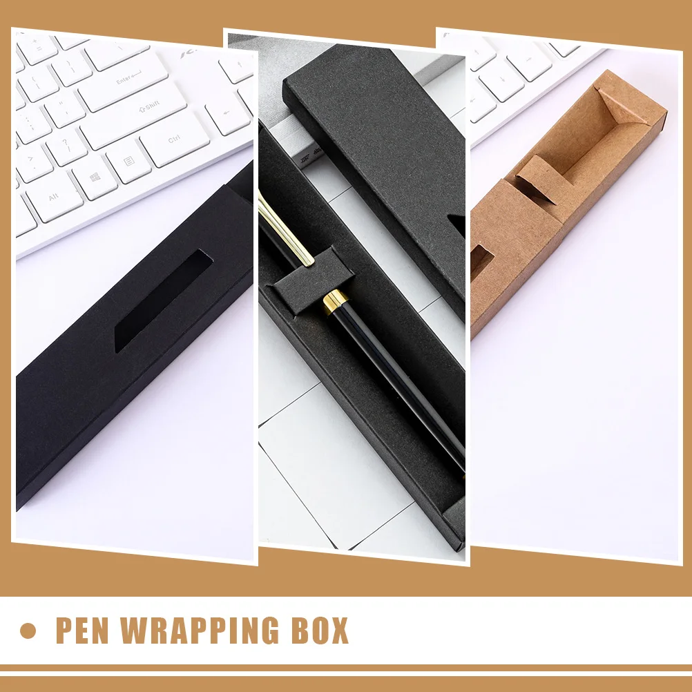 

20 Pcs Paper Pen Box Holders Package for Rectangular Case Jewelry Storage Container Packaging Cute Student