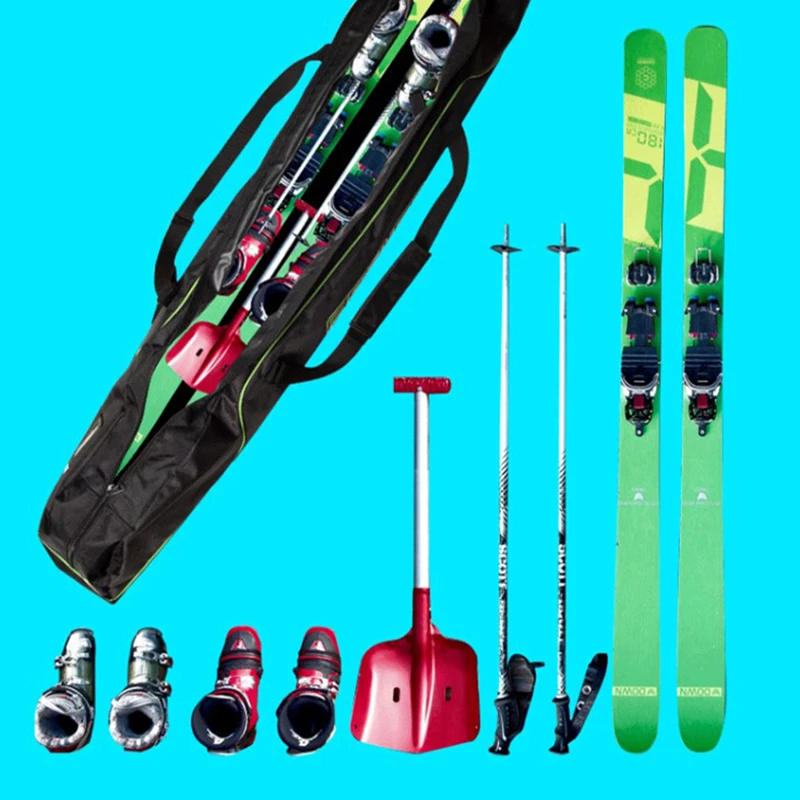 165/175cm Winter Ski Pole Pack Snow Boots Waterproof Oxford Portable Carry Shoulder Double Snowboard Hand Bag 스키 백 Skate Tool