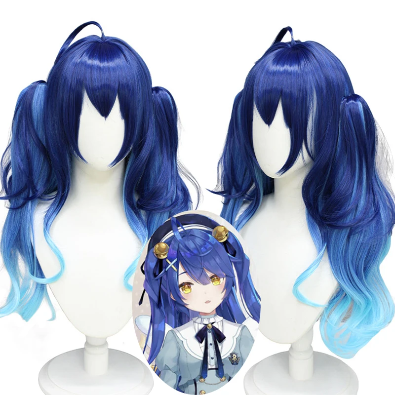

Amamiya Kokoro Cosplay Wig Anime YouTuber Team ahamo Kokoro Amamiya Blue Long Hair Women Girl Cos Wigs + free wig cap