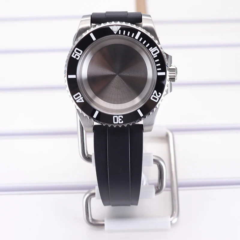 40mm Herren 20ATM Uhrengehäuse Gummiarmband Saphirglas für NH35 NH36 4R36 NH34 NH70 Miyota 8215 ETA 2824 Uhrwerk Reparaturwerkzeuge Ersatzteile – Detail 5