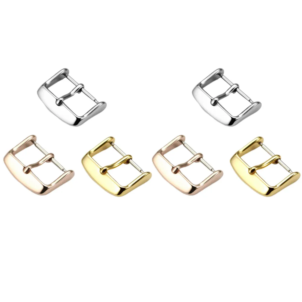 6Pcs Fine Steel Watch Clasp Electroplate Luxury Buckle for 22Mm Watch Band Stainless Steel Buckle Silver Gold Rose Gold