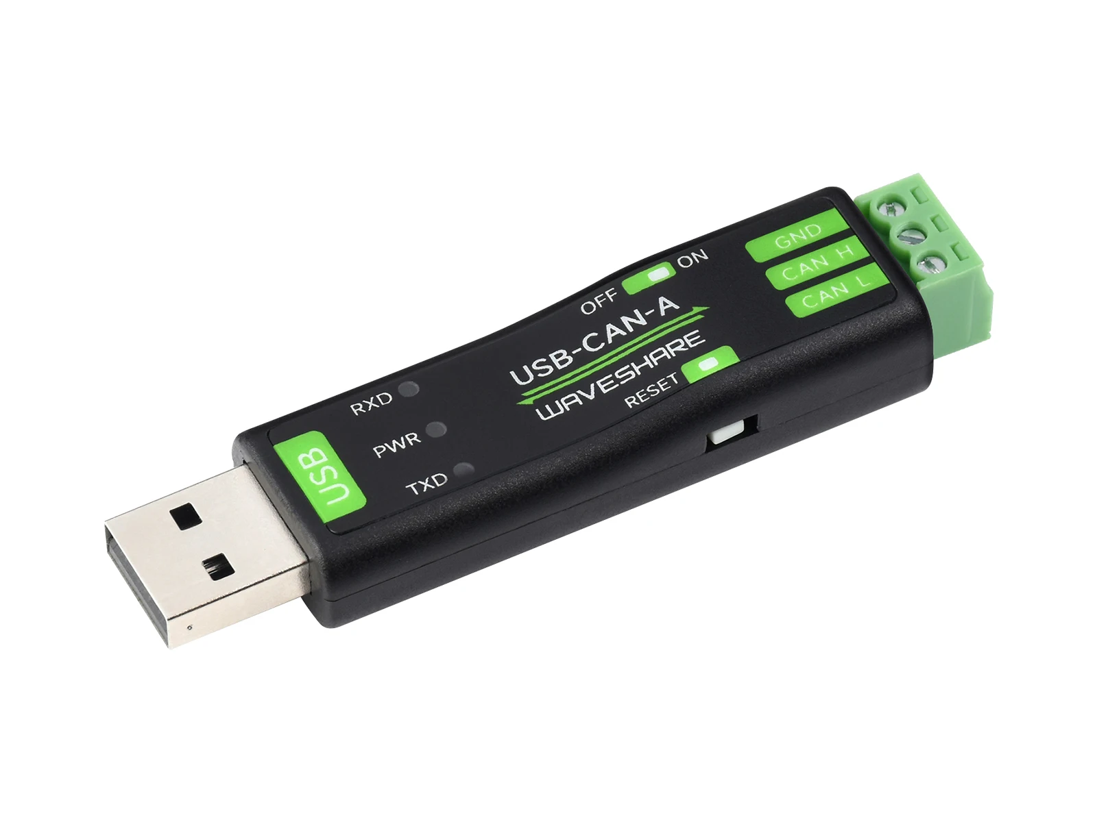 USB-CAN-A,USB to CAN Adapter Model A, STM32 Chip Solution, Multiple Working modes, Multi-system Compatible