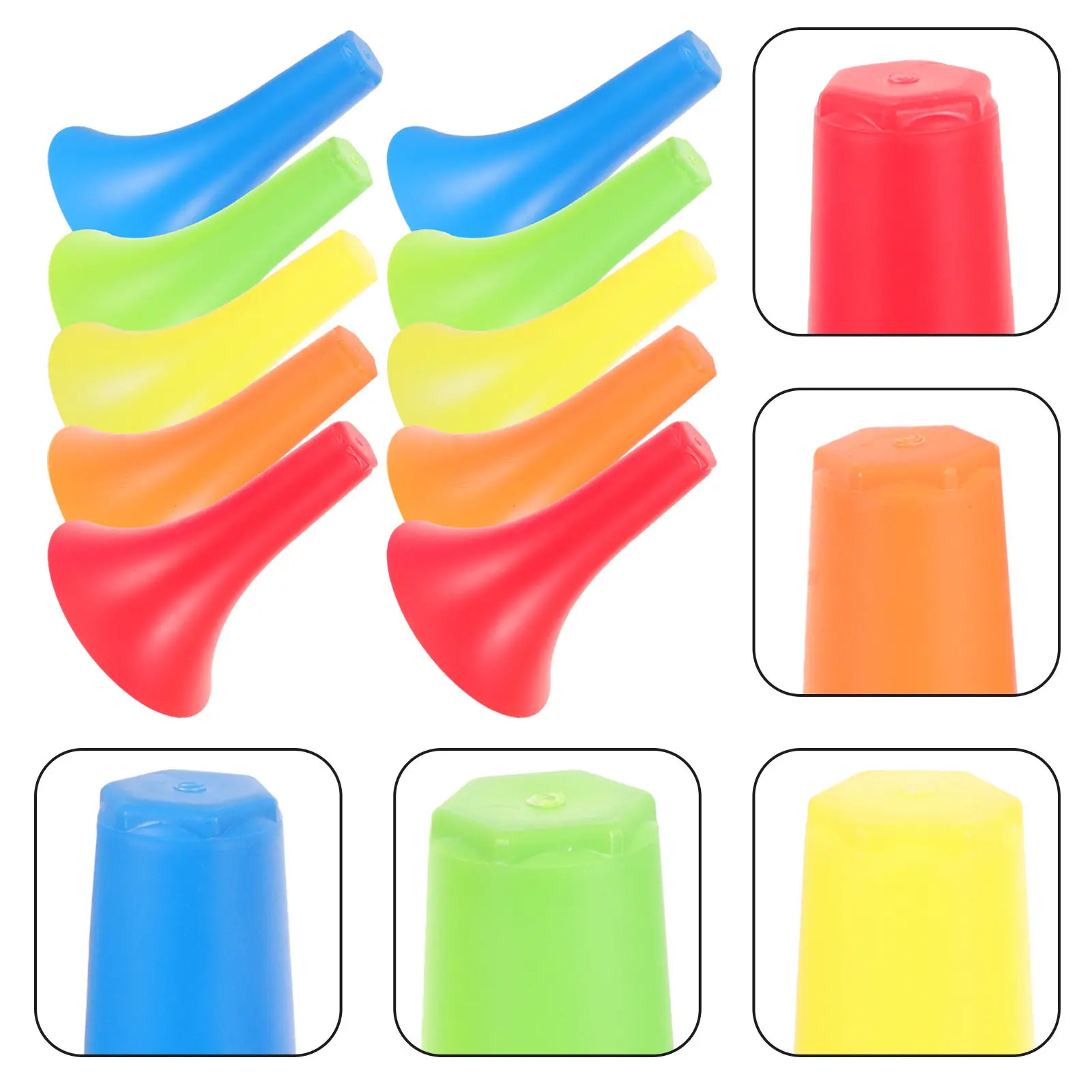

10pcs Sports Training Cones Mini Traffic Cones For Roller Skating Football Practice Agility Drills Stackable Lightweight Markers