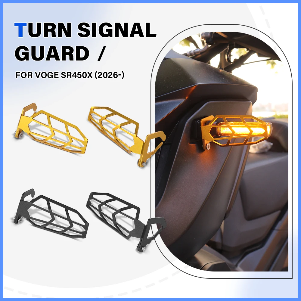 Motorcycle Turn Signal Light Protection Cover For Voge SR450X SR 450 X 2026- Accessories Aluminum LED Light Guard Shield Grille