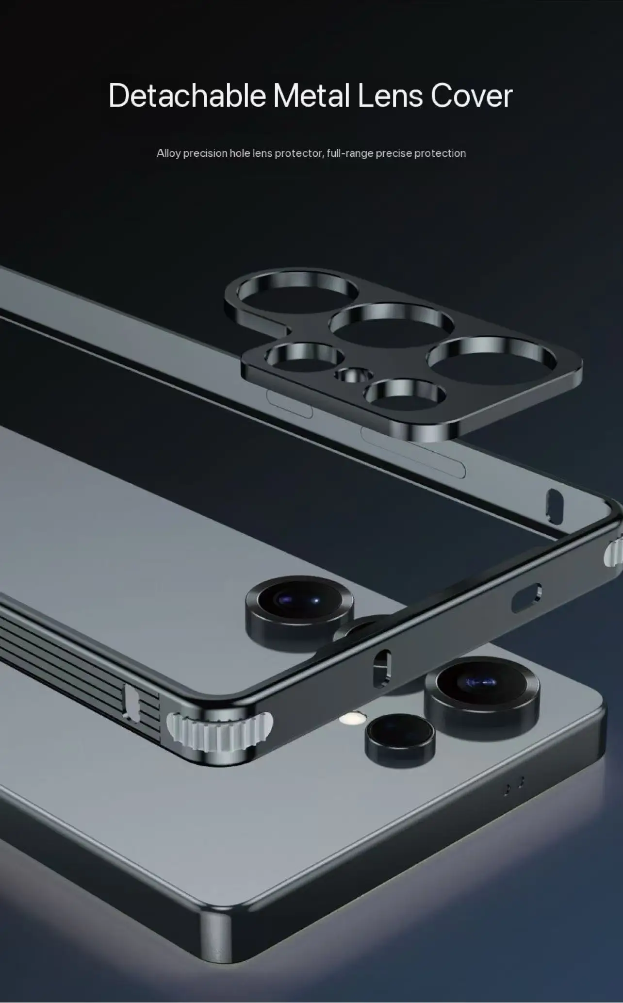 Rahmen Aluminium Metall Bumper Telefon Fall Für Samsung Galaxy A56 A36 5G S24 S25 Ultra Plus Stoßfest Wärmeableitung objektiv Abdeckung – Detail 9