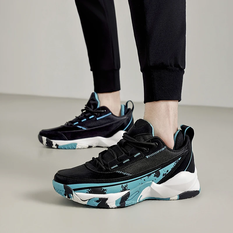Basketball shoes Four Seasons men's lightweight plus size breathable casual sports shoes outdoor racing running speed sneakers