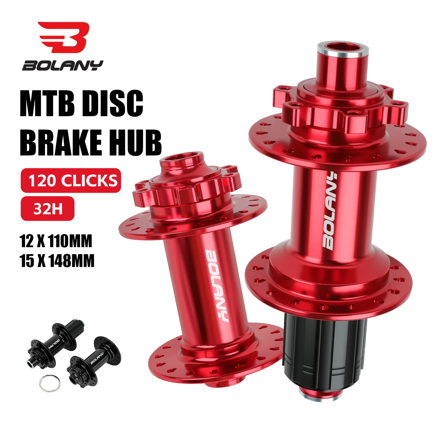 BOLANY 120 Click MTB Boost Hub 4 Bearing 32 Holes HG/MS/XD