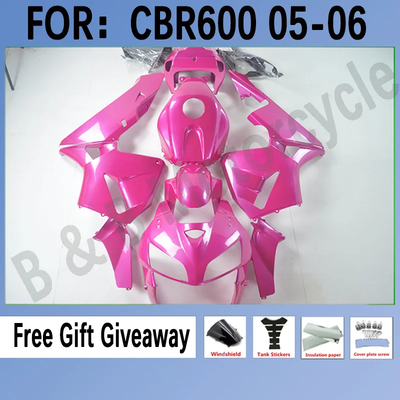 

New ABS Motorcycle Whole Fairings Kit for HONDA CBR600RR F5 2005 2006 CBR600 RR CBR 600RR 05 06 Bodywork Fairings Set Pink