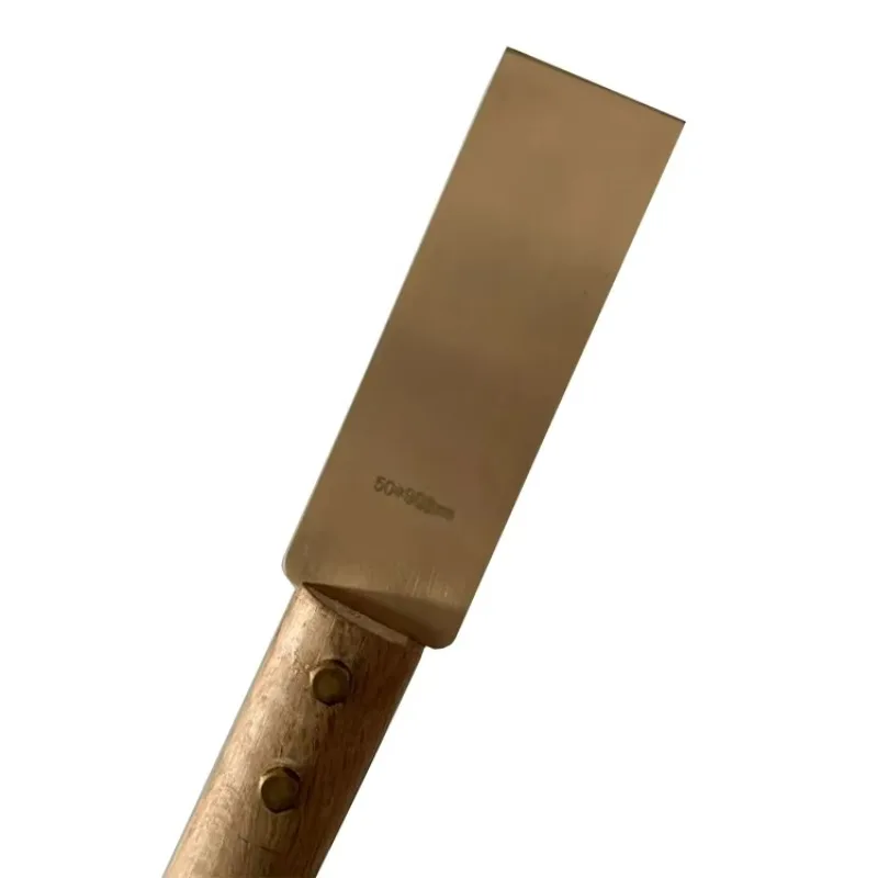 Provide fireproof flower scraper with wooden handle, aluminum bronze blade, fireproof flower, customizable size