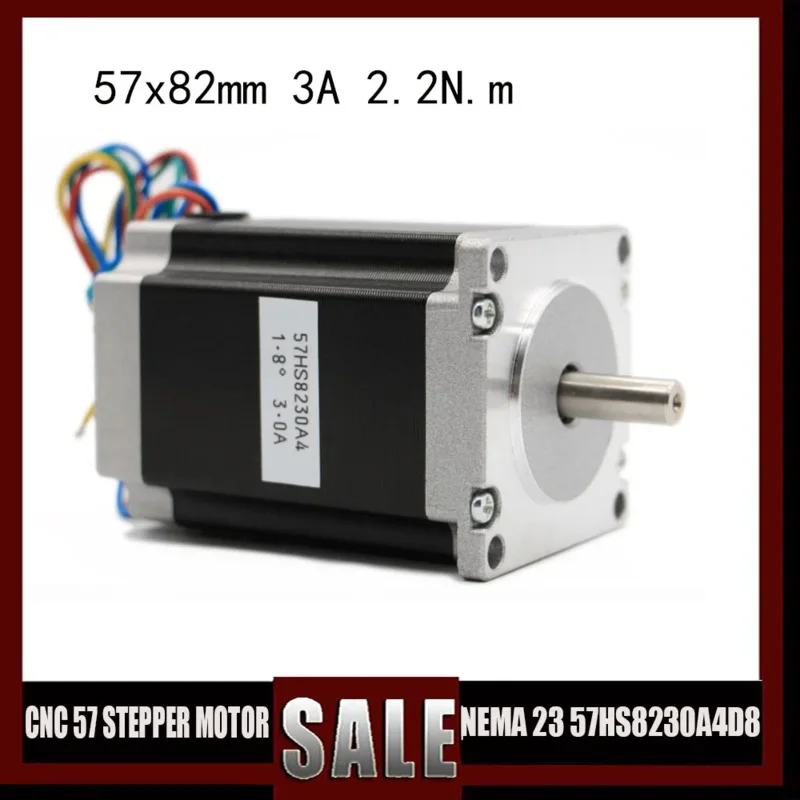 NEMA 23 Stepper Motor 57HS8230A4 57X82Mm 3A 2.2N.M D=8Mm 6.35Mm 315Oz-In CNC Engraving Milling Machine 3D Printer