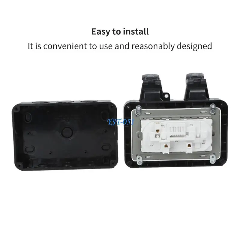 

E15A Прочная европейская водонепроницаемая двойная розетка с индикаторами переключателей