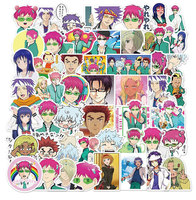 100Pcs Anime The Disastrous Life of Saiki K 2 Stickers Decals Saiki Kusuo Sticker For Laptop Skateboard Motorcycle Kids Toys