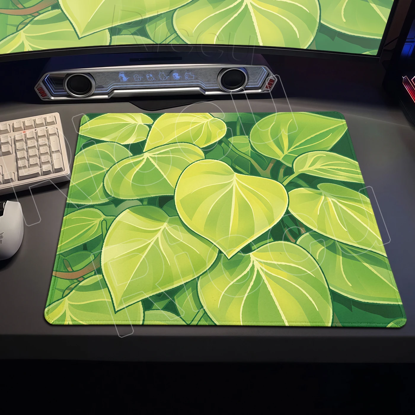 Leaves aesthetics Mouse Pad Gamer Computer Lock Edge Mousepad Playmat Carpet Office Non-Slip PC Mice Pad Plant Themed Mouse Mat