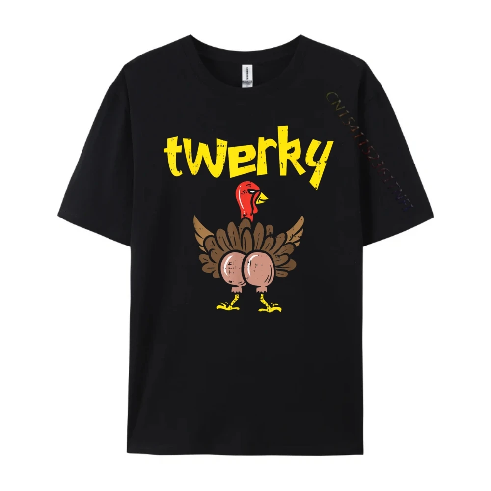 Twerky Turkey Butt Funny Thanksgiving Twerk Dance Pun Gift XS Graphic T Shirts Moderate elasticity Streetwear